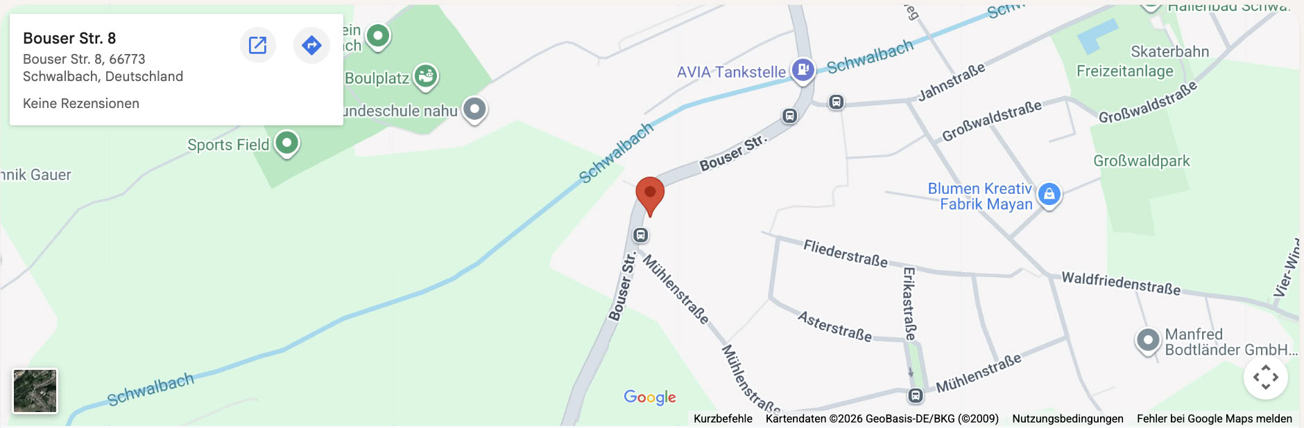 Standort Epicure Saar – Bouser Str. 8, 66773 Schwalbach auf Google Maps